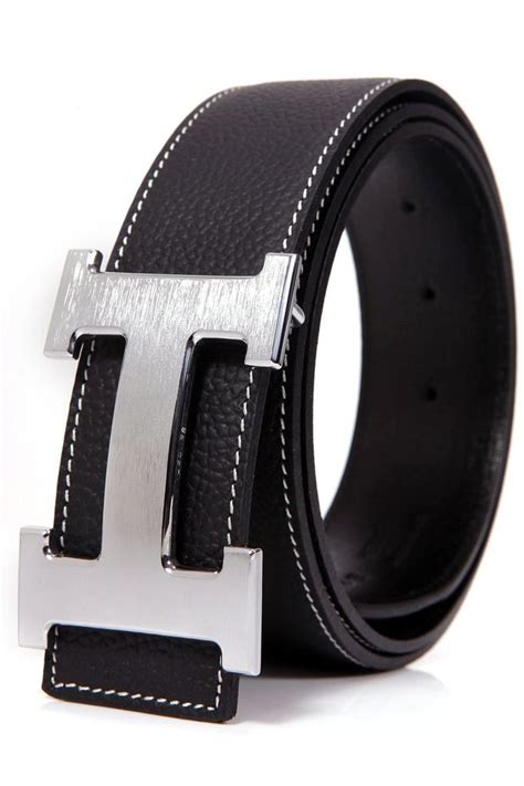 hermes belt black with white stitching|hermes belt outlet.